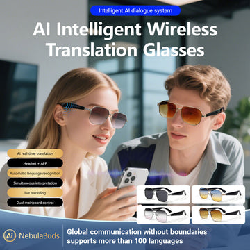 AI Smart Translation Glasses – Real-Time 100+ Language Interpreter | Bluetooth, Touch Control, UV Sunglasses | For Travel, Business & Daily Use