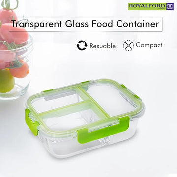 3-Section Premium Transparent Storage Container – Space‑Saving Organiser UAE