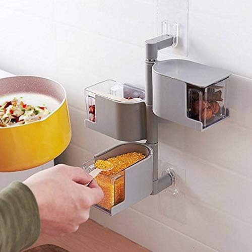 3‑Layer Rotary Seasoning Organizer – Wall‑Mounted Spice Rack UAE