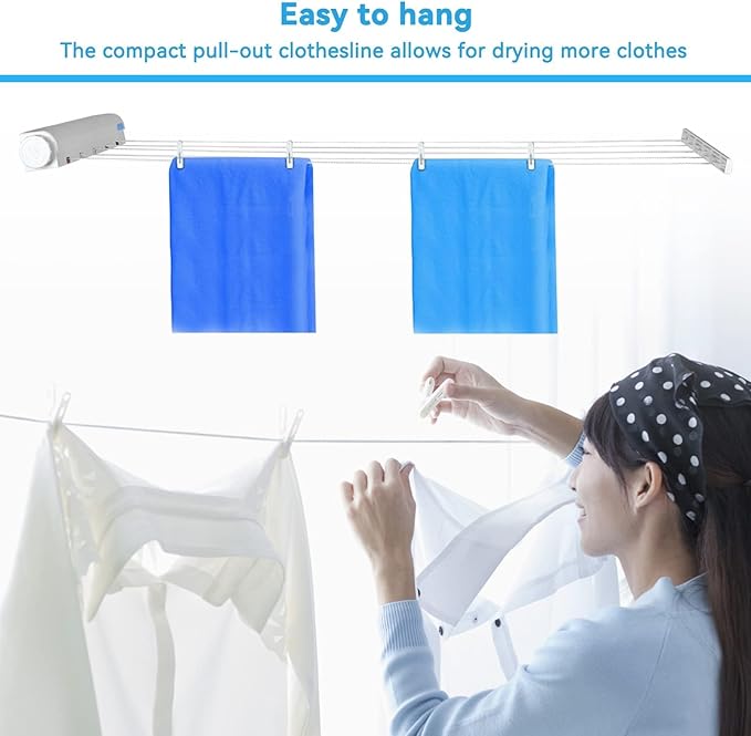 Expandable Wall-Hanging Airer – Space-Saving Retractable Drying Rack UAE