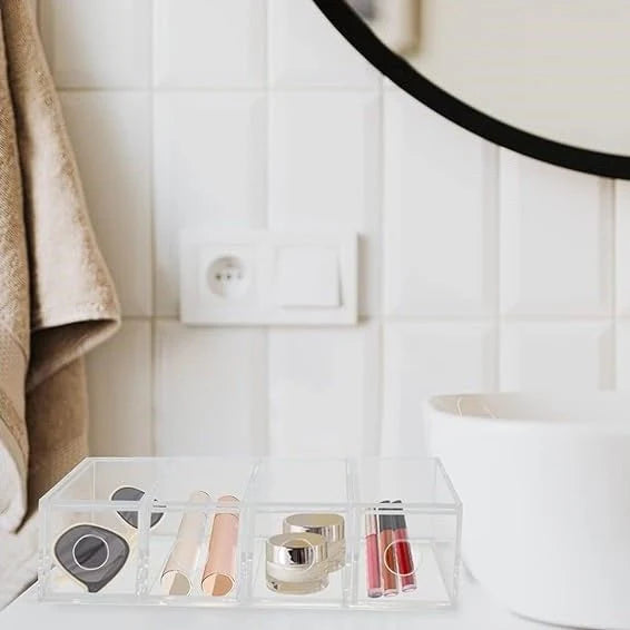 Four‑Section Desktop Organizer – Compact Multi‑Compartment Storage Tray UAE