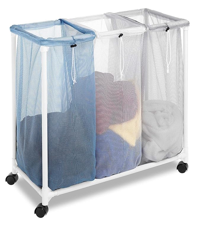 Laundry Basket with Clothing Sorter – Multi-Compartment Foldable Hamper for UAE Homes