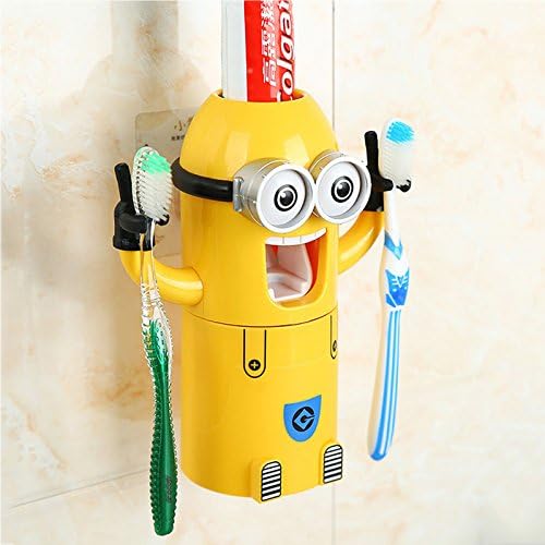 Minions Toothpaste Dispenser & Toothbrush Holder – Fun Kids Bathroom Organizer UAE