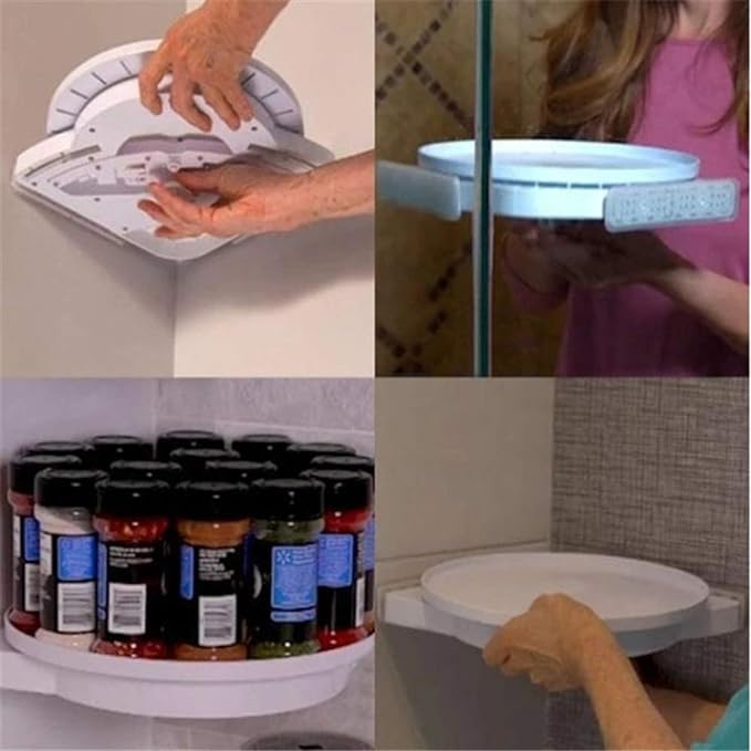 Rotating Shelf Storage – 360° Swivel Multi-Layer Organizer for Kitchen, Living Room & Bathroom UAE
